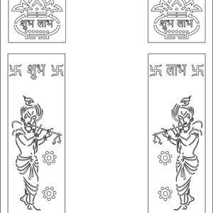 Krishna With Kalas Main Gate Design