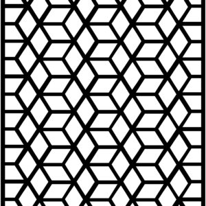 Triangle Pattern Door Laser Cut Design