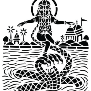 krishna ji with Kaliya nag