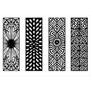Retro Geometric Decorative Panel Set