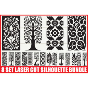 8 Set Lasercut Shillhouseltte Bundal
