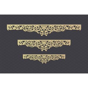 Elegant Floral CNC Border Panel Set