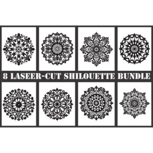 8 Lasercut Shilouette Bundal