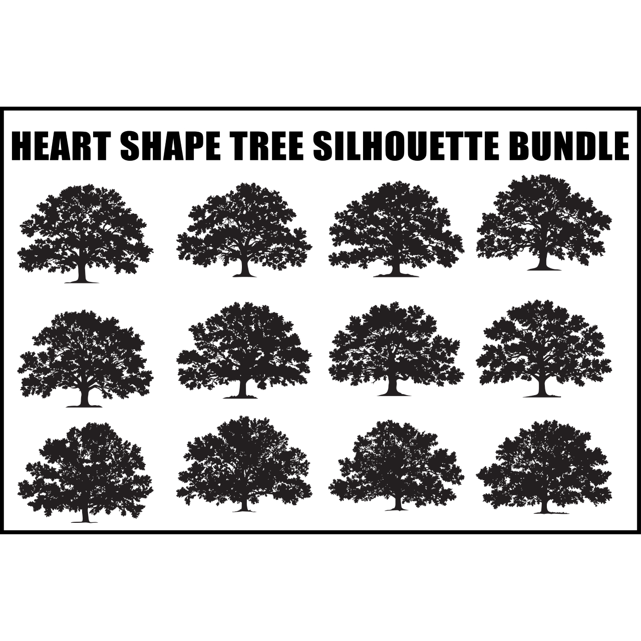 Heart shape tree Bundal desgin