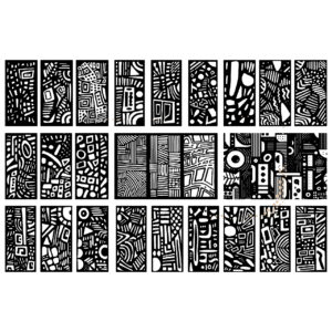 Modern Abstract Geometric Laser Cut Panels