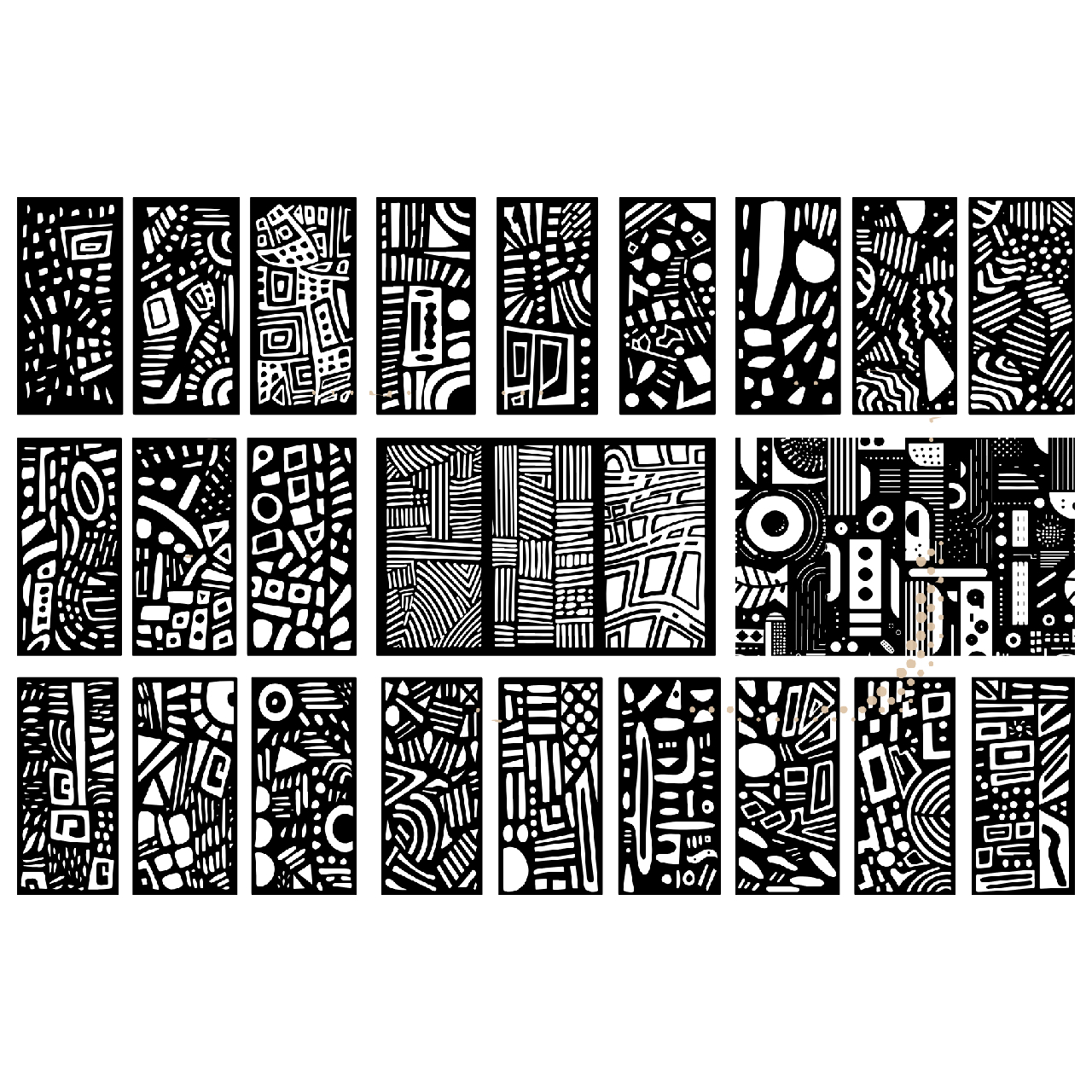 Modern Abstract Geometric Laser Cut Panels