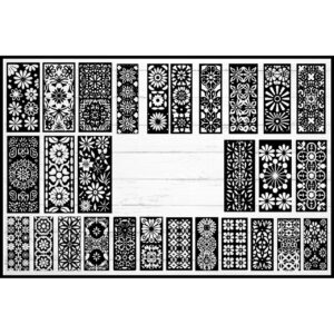 Laser Cut Floral Panel Strip Set
