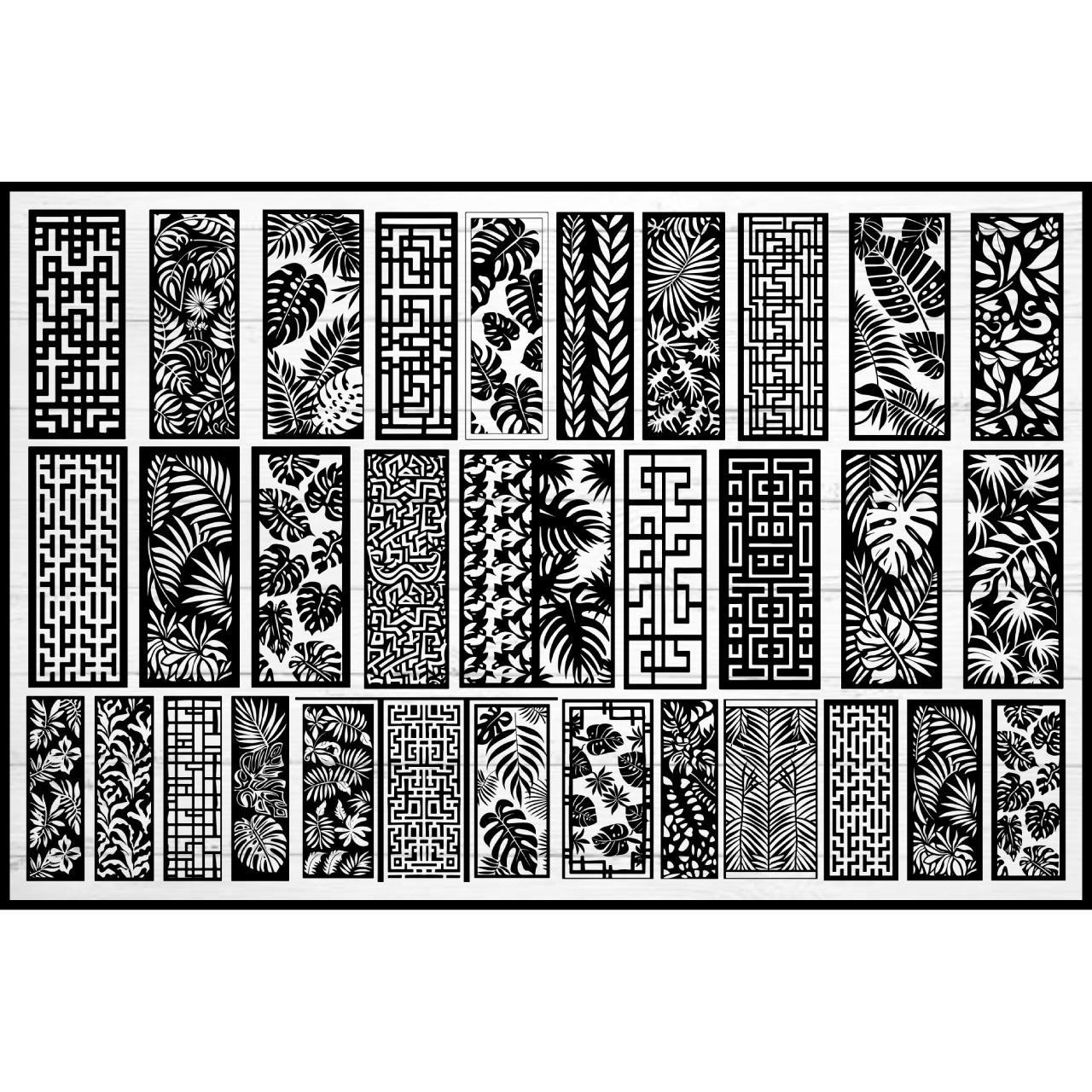 Leaf Pattern & Maze Screen CNC Files