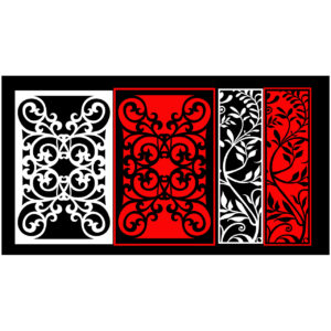 Botanical Scroll Laser Cut Panel Collection