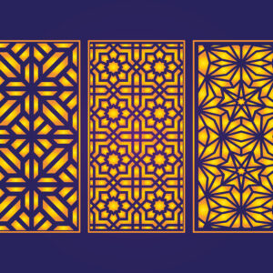 Cnc laser cutting _die_cut_floral_islamic_design_1