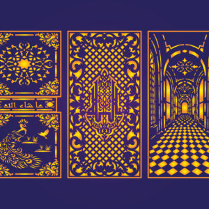 Cnc laser cutting _floral_islamic_seamles_design_15