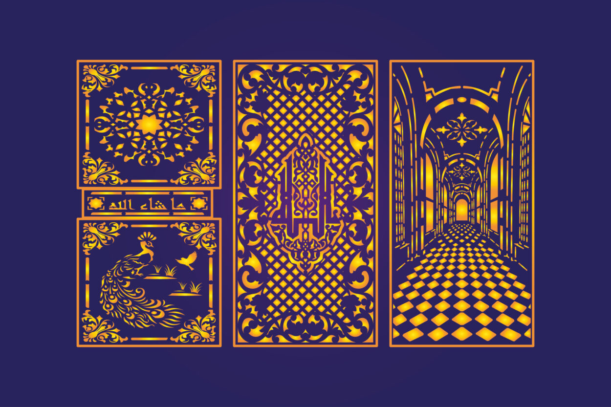 Cnc laser cutting _floral_islamic_seamles_design_15