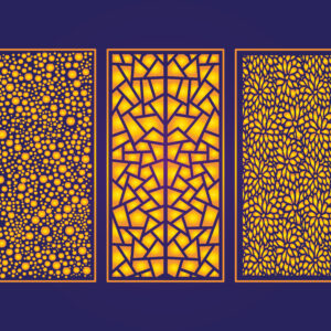 Cnc laser cutting _die_cut_floral_islamic_design