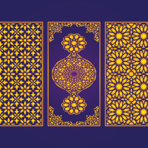 Cnc laser cutting __floral_islamic_design