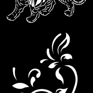 durga mata with curl design