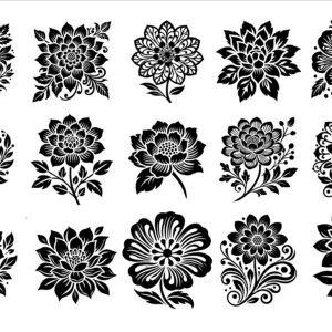 Cnc laser cutting _Flowers_design