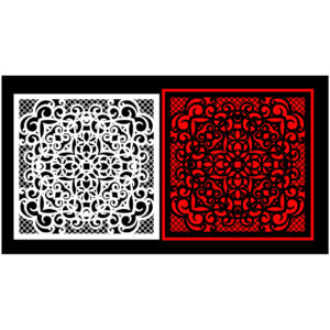 Red & White mandala style desgin