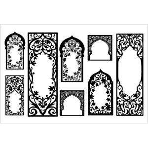 Elegant Arch & Floral Jali Panel Bundle