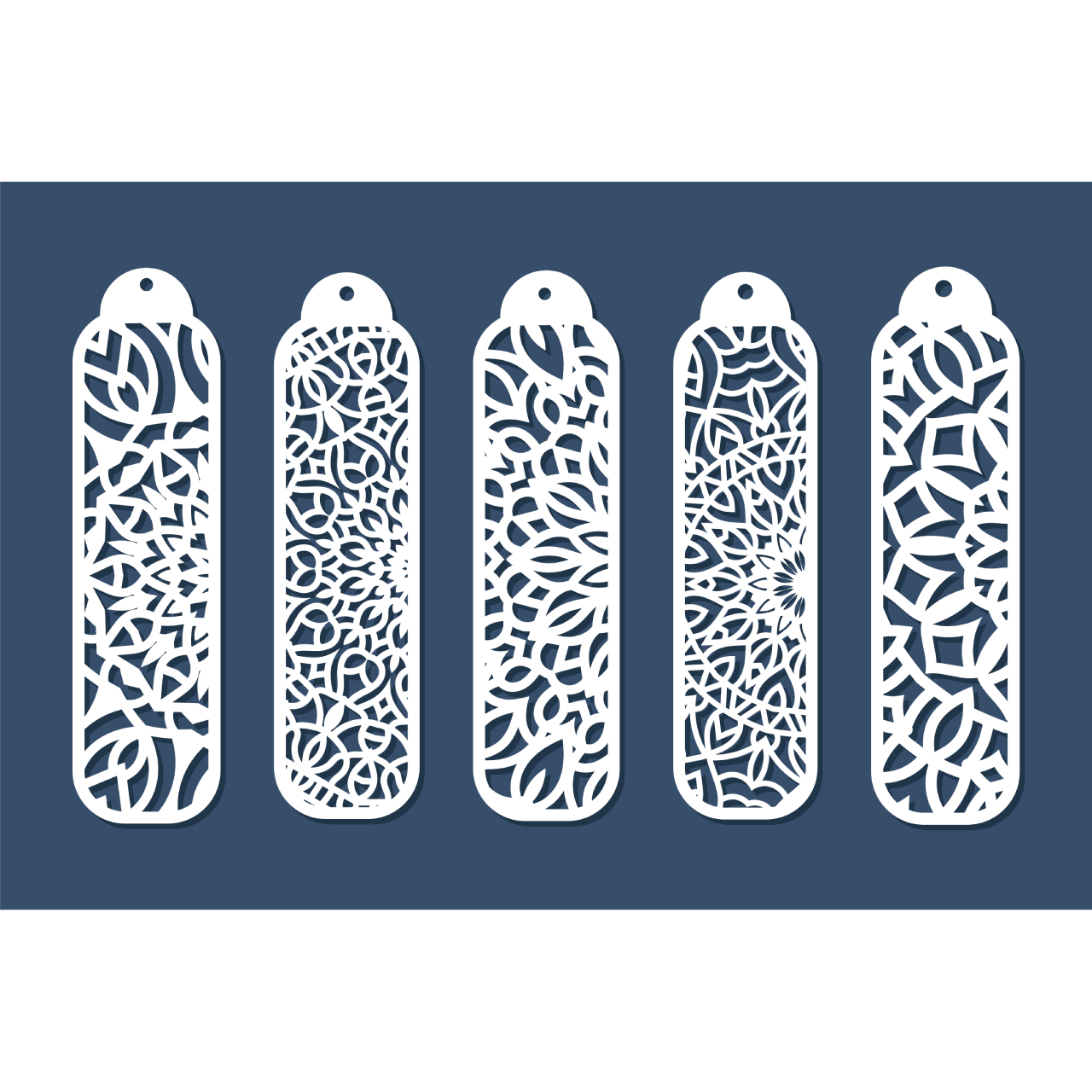 Modern Abstract Leaf Jali Panel Set