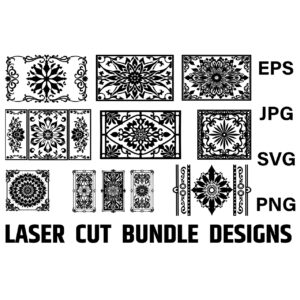 Floral Mandala Laser Cut Design Bundle