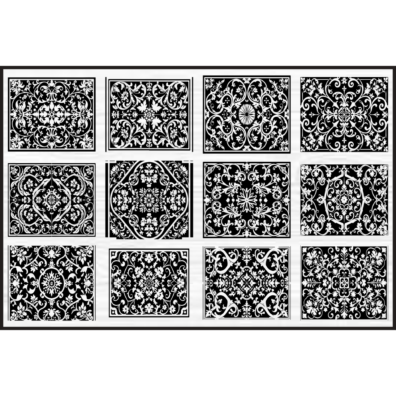 Intricate Floral Mandala Jali Panel