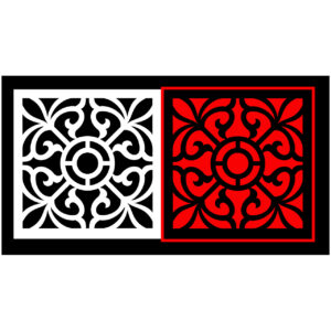 Ornamental Floral Square Jali