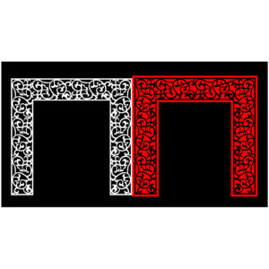 Elegant Scrollwork Arch Border
