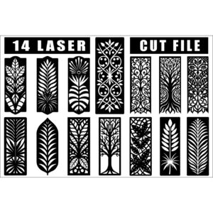 14 Botanical Leaf & Tree Laser Cut set