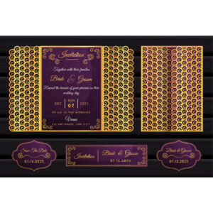 Laser Cut Wedding Invitation Card