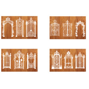 Floral Wedding Arch Laser Cut Design