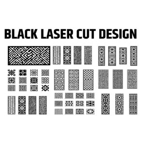 Black laser cut design