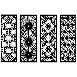 Art Deco Geometric Vertical Laser Cut