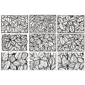 Botanical Leaf Laser Cut Decorative Panel